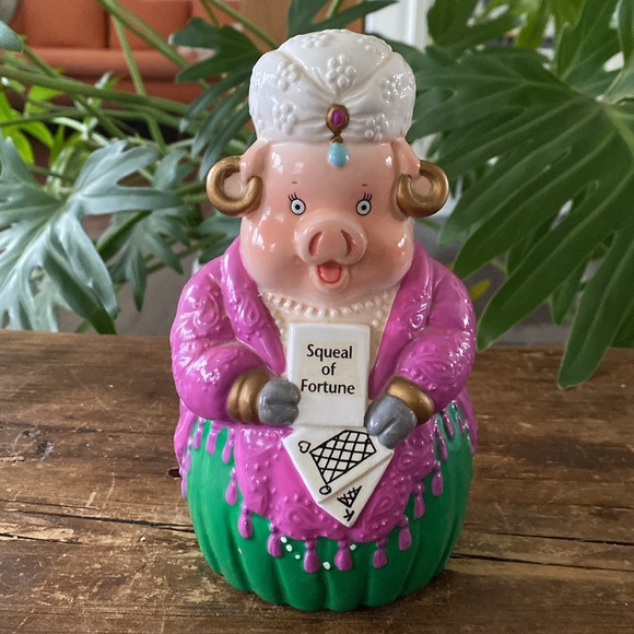 RARE Vintage Enesco Marjorie Sanat “Squeal of Fortune” Piggy Bank. - Picture 9 of 9